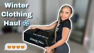 Winter Clothing Try-On Haul Dolls Kill Lil Java