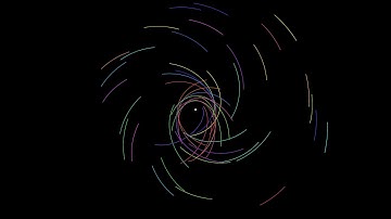 N-Body Problem Simulation, 48 Masses around a Large, Central Mass | Gravity | Physics Simulations