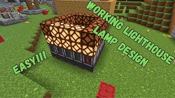 Working Lighthouse Lamp Design for Minecraft Bedrock