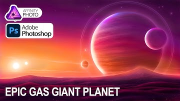Creating an Epic Gas Giant Planet Like Jupiter in Affinity Photo and Photoshop - Timelapse