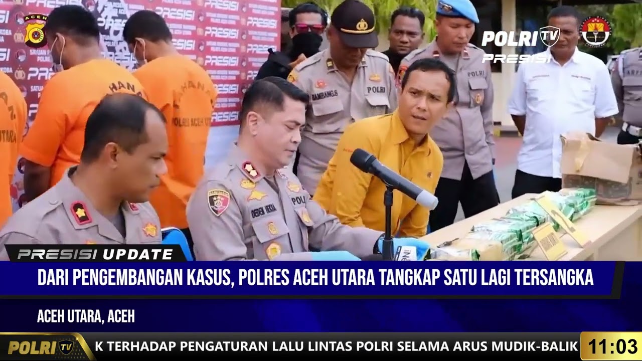 PRESISI UPDATE 11.00 WIB Polres Aceh Utara Ringkus 3 Bandar Sabu, BB Capai 12 Kg
