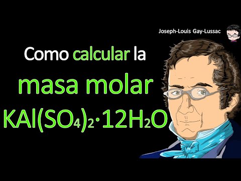 Video: ¿Cuál es la masa molar de KAl so4 2 * 12h2o?