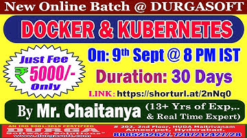DOCKER & KUBERNETES Online Training @ DURGASOFT