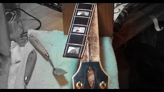 How to remove guitar fretboard Guild F50 part 2 of 7 by Randy Schartiger