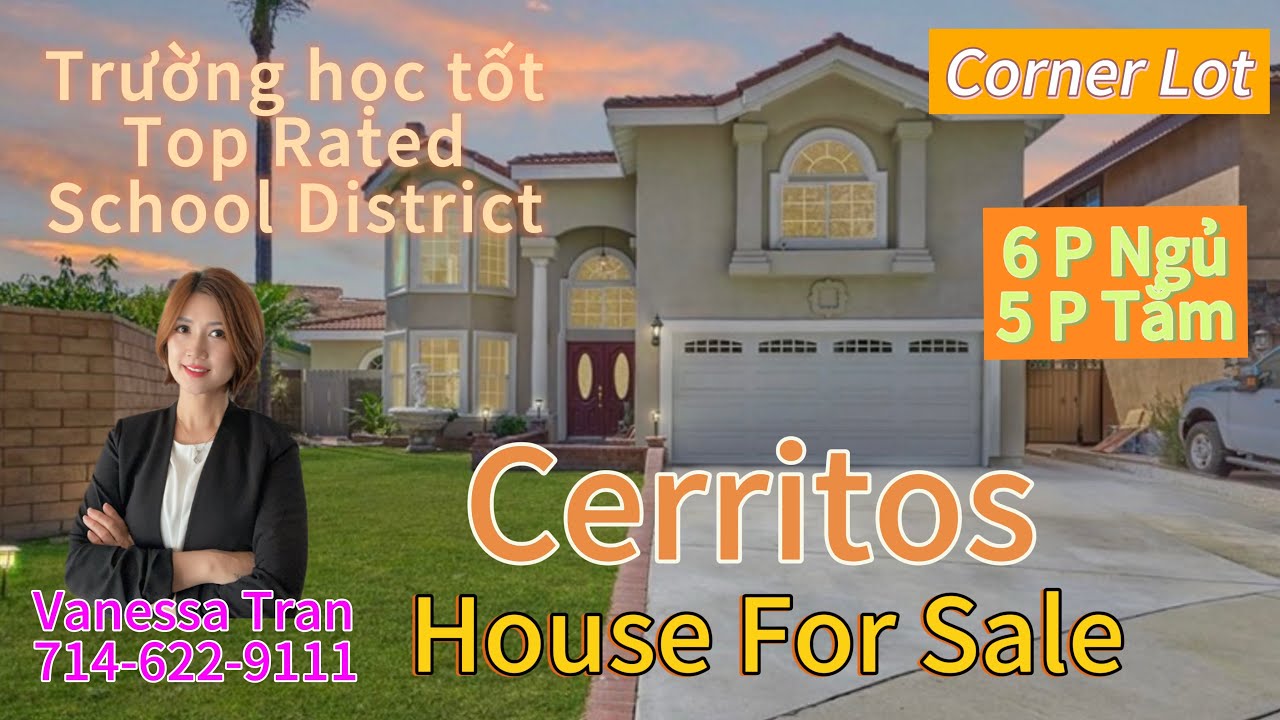 Nhà Bán-Đẹp Sang-Nam Cali-Cerritos-Học Khu tốt-khu an toàn-corner lot