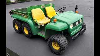 Lot John Deere 6X4 Gator, Hydraulic Dump, Hitch, Sn 001403, Drives