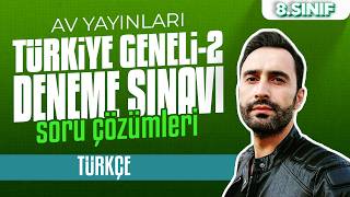 Av Yayınları 8. Sınıf Türkiye Geneli 2. Deneme Sınavı Çözümleri
