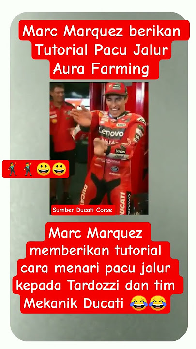 Marc Marquez Tutorial Pacu jalur Aura farming kepada Tardozzi dan tim mekanik #motogp