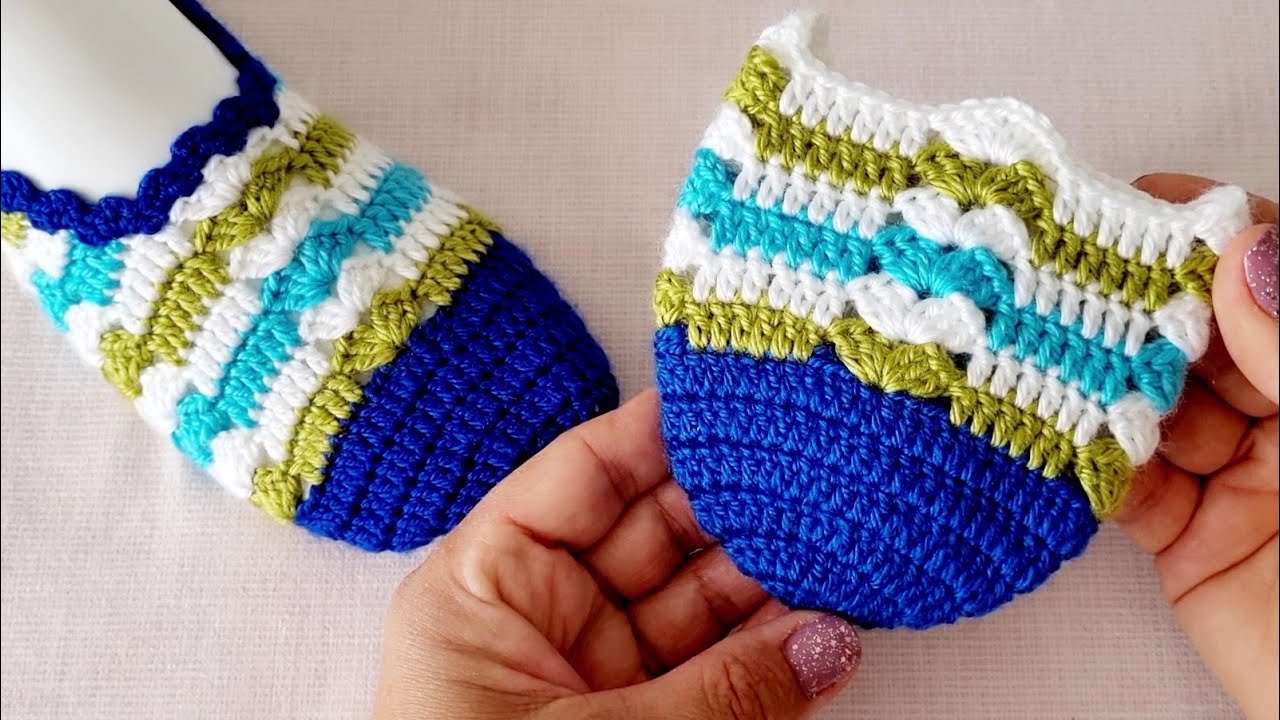 Простая схема вязания крючком разноцветных пинеток 🦋 вязание крючком жилета свитера вязаное волок...