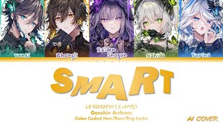 [AI Cover] Genshin Archons — Smart (LE SSERAFIM) | How Would Sing 「 Color Coded 」 Resimi