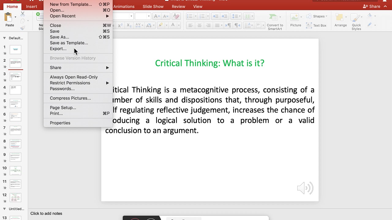 PowerPoint PPT Save As MP4 Video 2020 Export PPT As MP4 YouTube