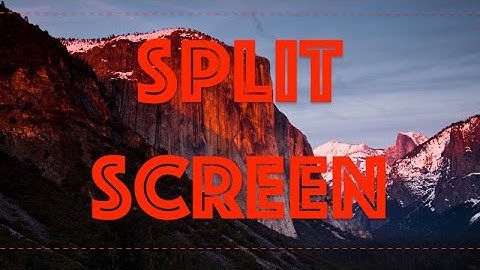 How to Split Screen in OS X El Capitan!
