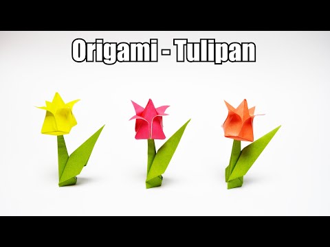 Wideo: Tulipany Origami: Piękne I Pełne Wdzięku