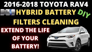 how to replace hybrid battery fan filter : 2016-2018 rav4 hybrid