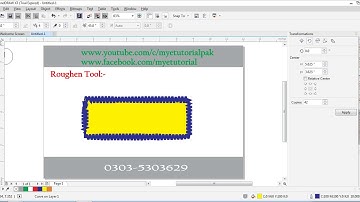 Learn Corel Draw X7 in Urdu/Hindi Part 14 | Roughen Tool