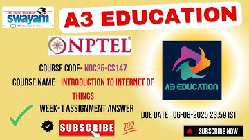 NPTEL Introduction to Internet of Things Week 1 Assignment Answers | July–Dec 2025 | NOC25‑CS147