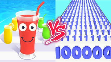Juice Run VS Number Master- All Levels SpeedRun Gameplay Android iOS Ep1