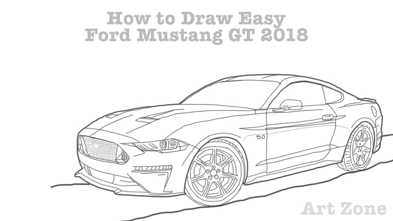 Ford Mustang GT sketch HD wallpaper  Wallpaper Flare