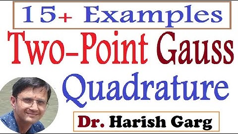 Examples of Two-point Gauss Quadrature Formula