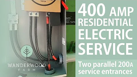 400 AMP residential ELECTRIC SERVICE using TWO parallel 200 AMP service ENTRANCES (076)