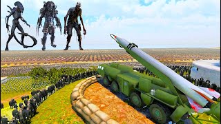 HUMANS with ICBM Missile Vs 6,000,000 Aliens, Predators & Zombies - Ultimate Epic Battle Simulator 2 screenshot 4