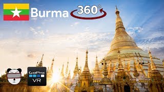 🥽 VR Tour | Shwedagon Pagoda | Yangon, Burma 🇲🇲【GoPro VR Travel | 360 Video】
