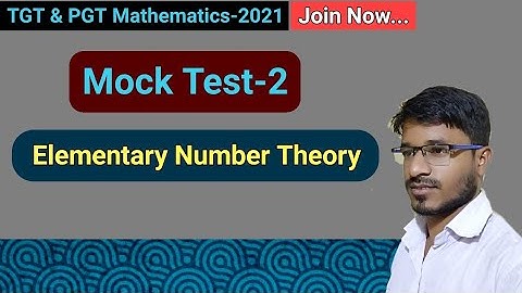 🔴 Mock Test -2 || Elementary Number Theory Tgt & Pgt Math || Easy Super Tricks