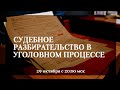 Судебное разбирательство в уголовном процессе