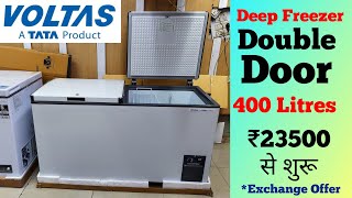 Deep Freezer 400 Litres By VOLTAS (Double Door) Convertible | Commercial Item with Exchange Offer