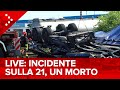 Live incidente sulla a21 si ribalta tir con sostanze tossiche diretta