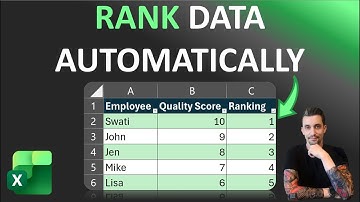 Excel Tips - Automatically Rank Data | Easy Method | Error Removal