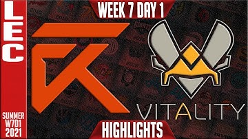 XL vs VIT Highlights | LEC Summer 2021 W7D2 | Excel vs Team Vitality