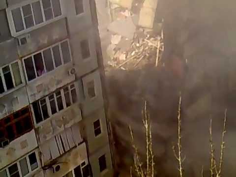 Обрушение дома, Астрахань - вид с балкона