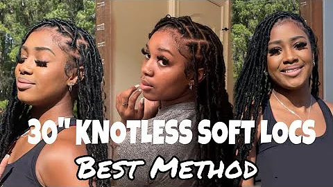 KNOTLESS SOFT LOCS TUTORIAL (No Nail Glue, No knot...