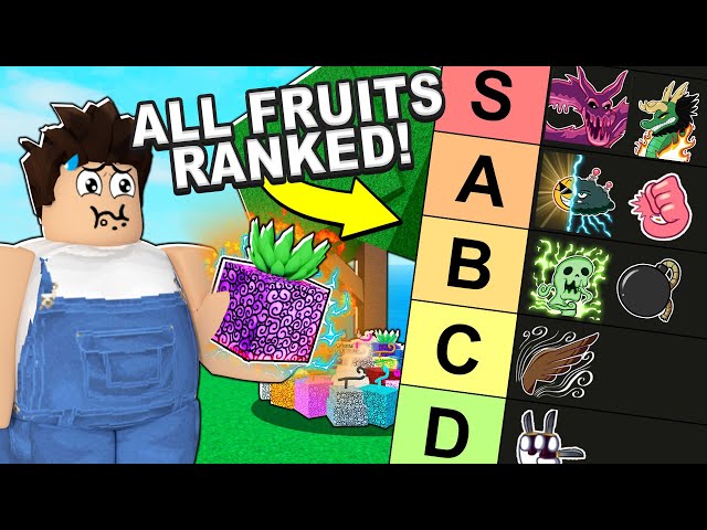 Part 1 EVERY Fruit RANKED From WORST to BEST #bloxfruits #bloxfruit #r, fruit