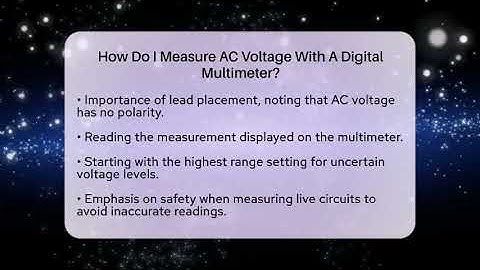 How Do I Measure AC Voltage With A Digital Multimeter? - Talking Tech Trends