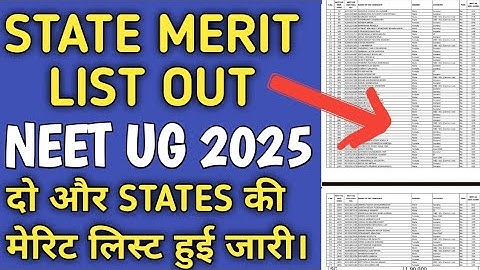 2 more states merit list out of neet ug 2025 | Merit list of two more states has been released.