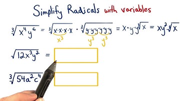 Simplify Radicals with Variables - Visualizing Algebra
