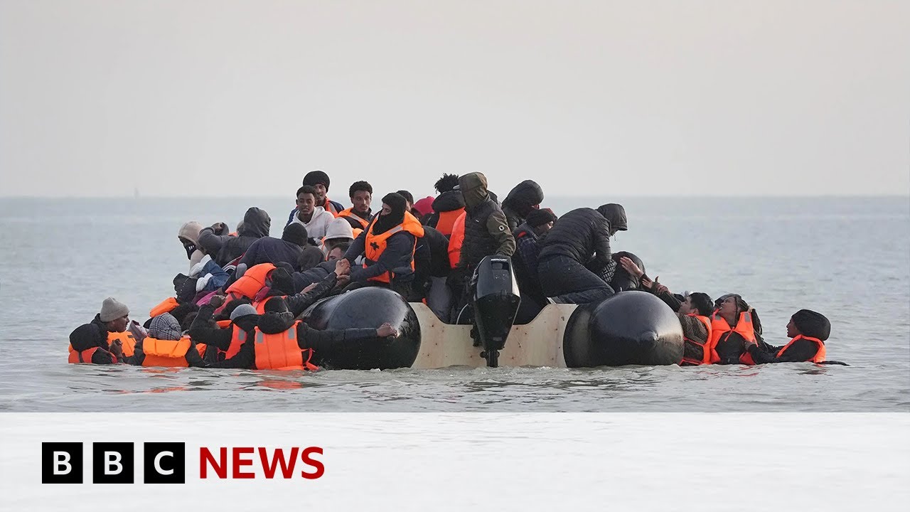 Small boat crossings to UK in first half of year up 48%, figures show | BBC News