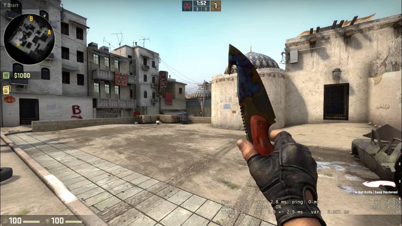 CSGO Gut Knife Case Hardened YouTube