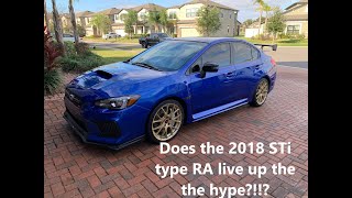 2018 Subaru WRX STi type RA #28 of 500 initial impressions and review