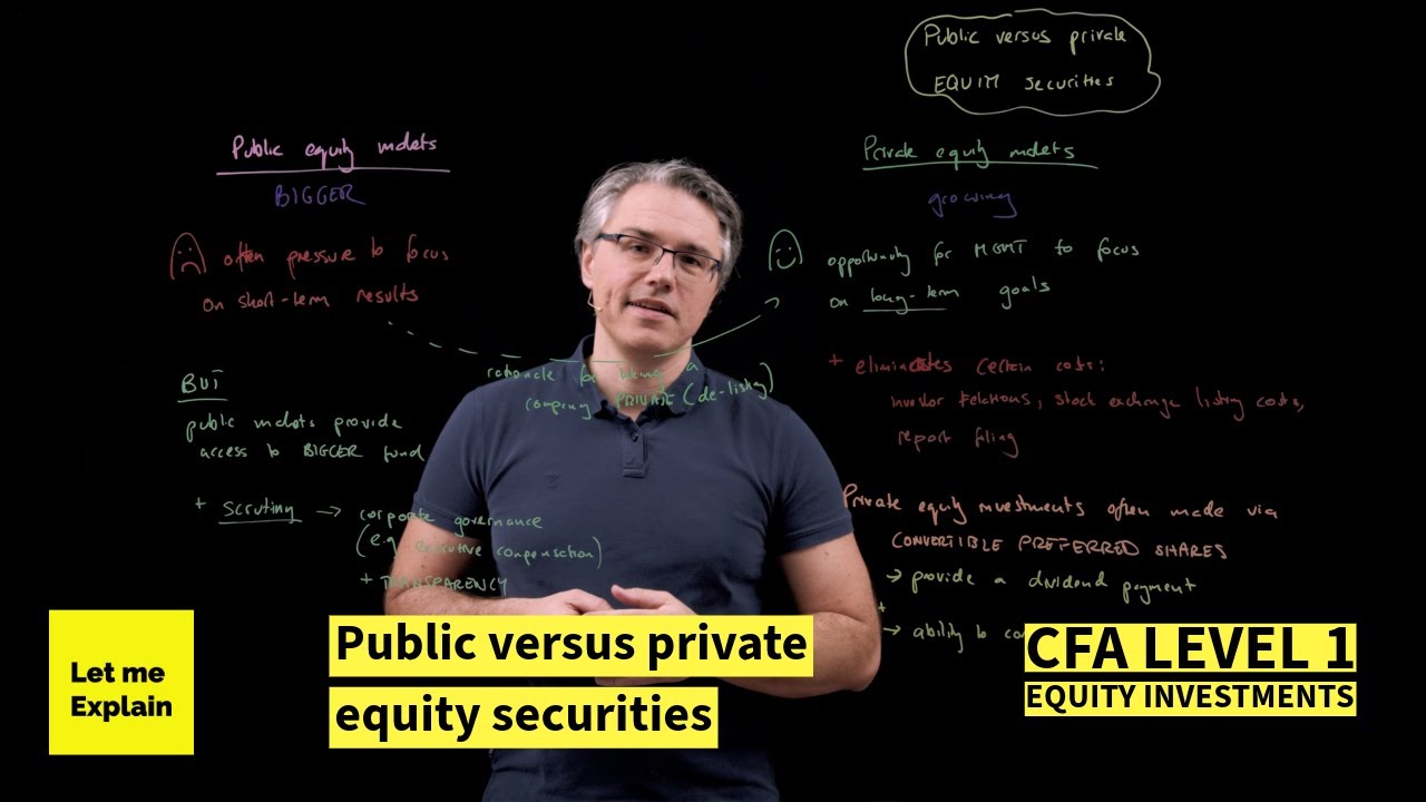 Public versus private equity securities (for the CFA Level 1 exam ...