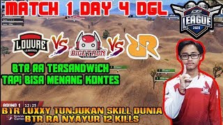 Master Sniper Dunia Beraksi Di Miramar | BTR RA Kembali Bertemu LOUVRE ? Auto Kabur | Match 1 DGL