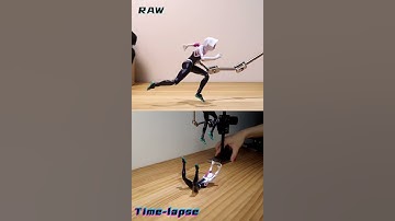 The making of Gwen running Stop-motion animation[behind the scence]
