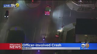 LAPD Motorcycle Officer Taken To Hospital After Crash
