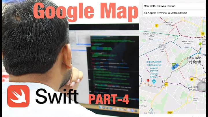 How to move the marker on google map in swift part - 4