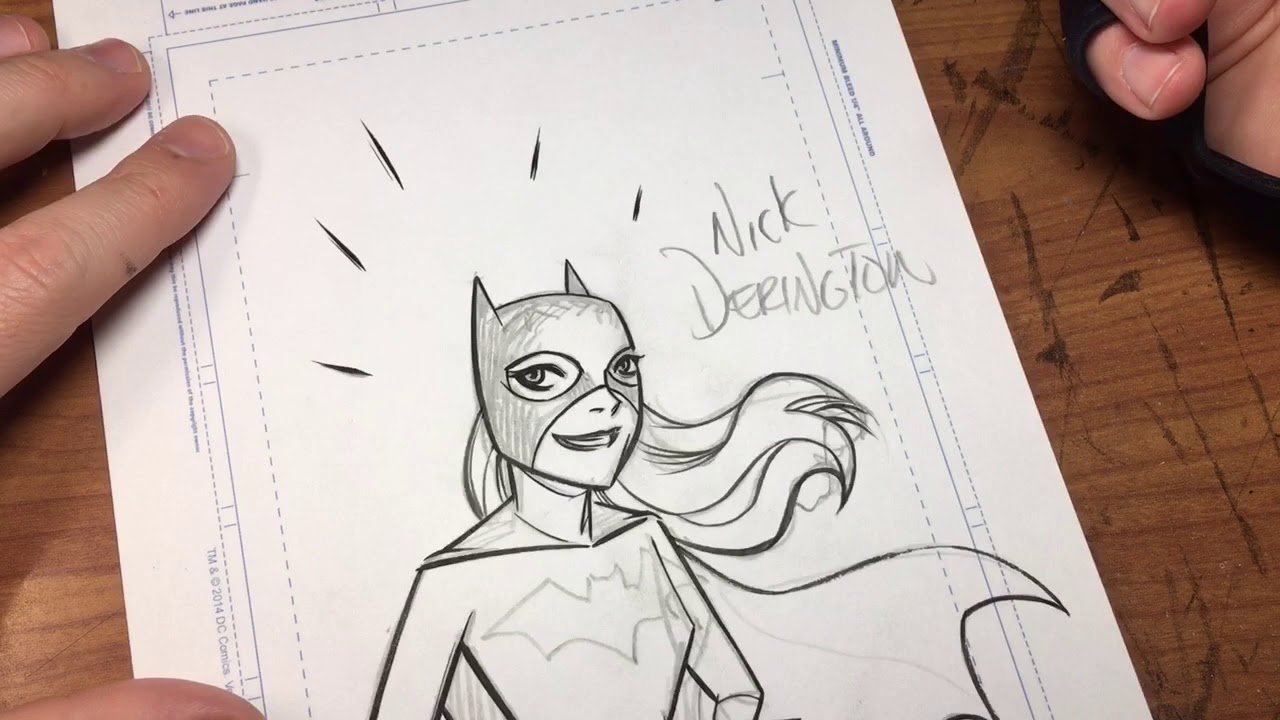 Inking Nick Derington's Batgirl part 2