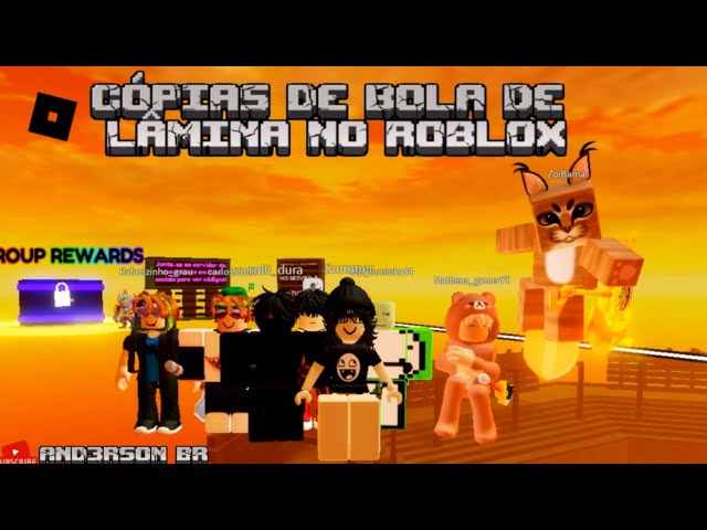 ROBLOX JOGANDO BOLA DE LÂMINA COM OS INSCRITOS 