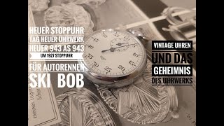 Heuer Stoppuhr  Tag Heuer Uhrwerk Heuer 943 As 943  um 1927 Stoppuhr für Autorennen Ski  Bob Vintage