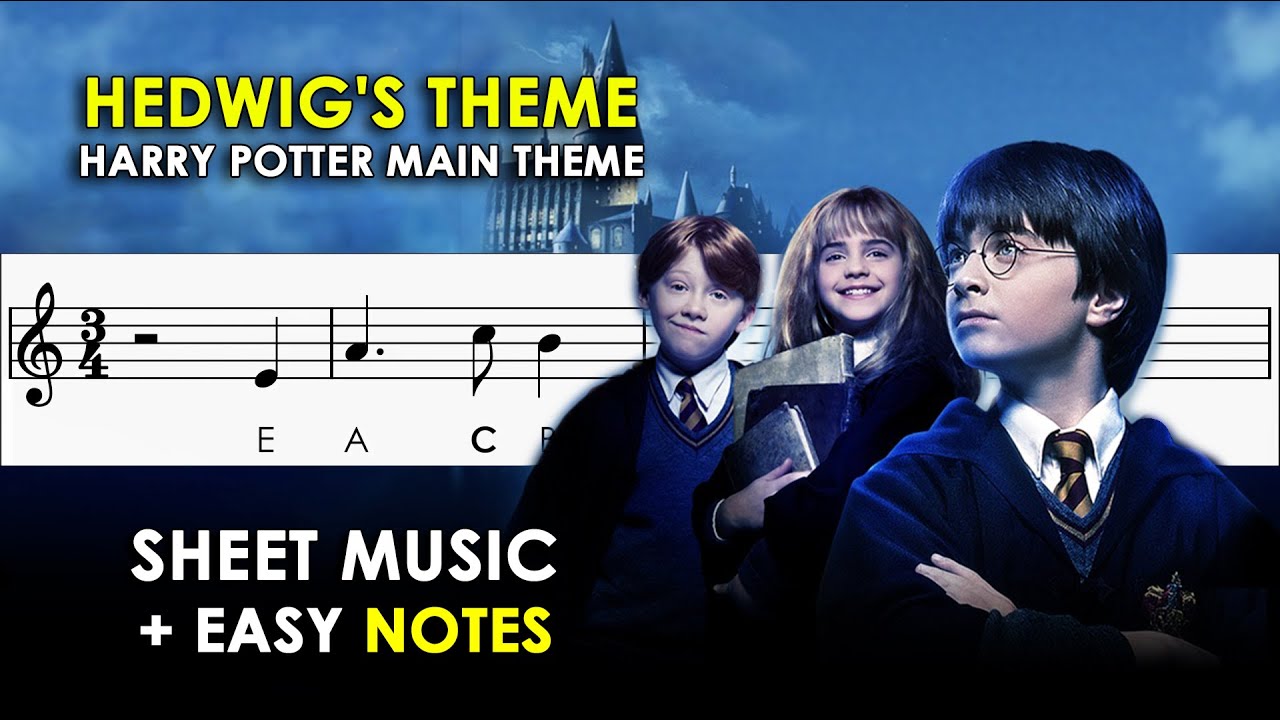 Hedwig'S Theme | Sheet Music With Easy Notes For Recorder, Violin | Harry  Potter Main Theme - Youtube